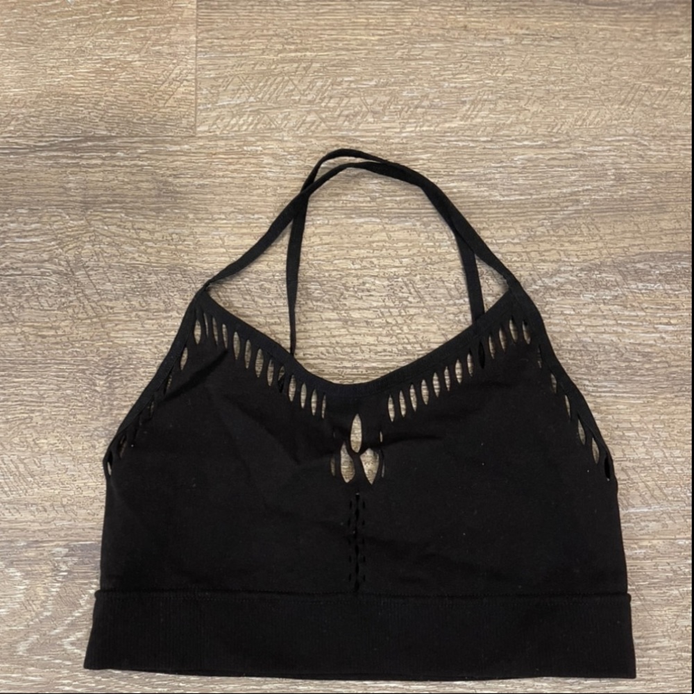 Carbon38 perforated sports bra